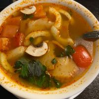 Tom Yum Gai at My Thai Vegan Cafe in Boston