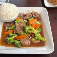 "Beef" with Broccoli at My Thai Vegan Cafe in Boston