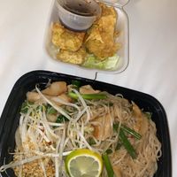 Vegan Pad Thai and Vegan Wontons   at My Thai Vegan Cafe in Boston