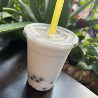 Lychee Bubble Tea  at My Thai Vegan Cafe in Boston