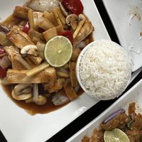 Garlic tofu  at My Thai Vegan Cafe in Boston