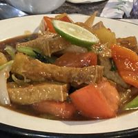 Sweet sour tofu   at My Thai Vegan Cafe in Boston
