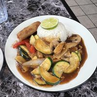 Lunch special Vietnamese lemongrass  at My Thai Vegan Cafe in Boston