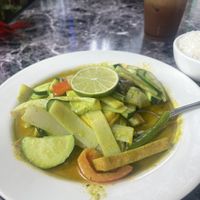 Green curry with tofuu  at My Thai Vegan Cafe in Boston