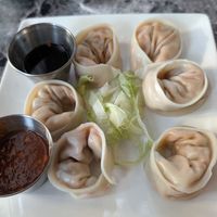 Steamed dumplings at My Thai Vegan Cafe in Boston
