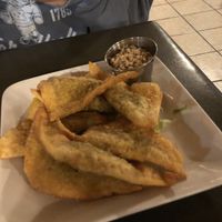 Golden triangles  at My Thai Vegan Cafe in Boston