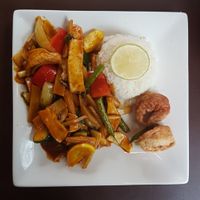 Lemongrass Speciality with Tofu. Thai style. at My Thai Vegan Cafe in Boston