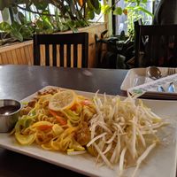 Curry vermicelli at My Thai Vegan Cafe in Boston