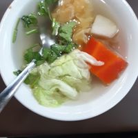 Wonton soup at My Thai Vegan Cafe in Boston