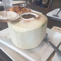 Coconut water  at My Thai Vegan Cafe in Boston