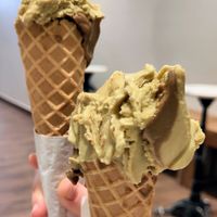 Pistachio ice-cream at LaCrèma  in Paris