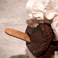 Chocolate and cookie cream at LaCrèma  in Paris