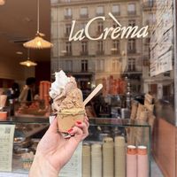 Pistache 💚, 🥜&🍫 and 🌰! YUM!! 🤤  at LaCrèma  in Paris
