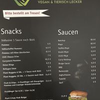 Speisekarte Snacks  at Apple & Eve Vegan und tierisch lecker in Bremen