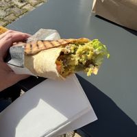 Delicious falafel sandwich   at Au Comptoir Libanais in Bergerac