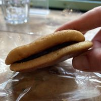 sweets with bean paste  at Luckyman Noodles in Milan