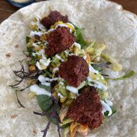 Orchard salad wrap with falafel  at Heart & Soul in Newquay