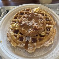 Fake chicken and waffles 🧇   at Pure Soul Kitchen Co. in Sacramento