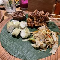 Tempeh and tofu satay  at Putra Bisma Warung (Balinese and Indonesian Food) in Ubud