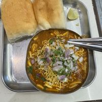 Misal Pav (Beans Curry with Bread) - Vegan  at Aram Hotel in Mumbai