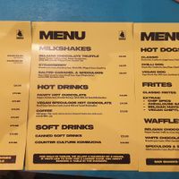 Menu at Brân in Cardiff