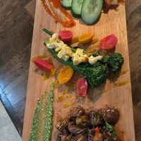 Vegan veggie plate  at East Hill Wine Bar in Pensacola