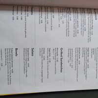 Menu at Café Oliv in Berlin