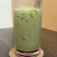 Strawberry Matcha Latte (babamäßig)  at Soul Vegan Café in Pulau Pinang