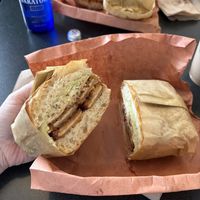 Katsu sandwich  at Nacha Focaccia in Brooklyn