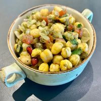 Spicy chickpea salad at The Stage in Dubai