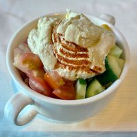 Hummus bowl at The Market in Dubai