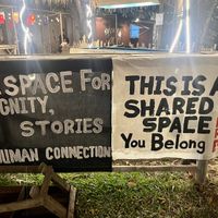 Signs for the venue   at Memories of Chiang Mai in Chiang Mai
