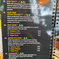 Vegan menu at Pho Restaurant Berlin - Moabit in Berlin
