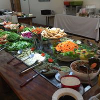 Salad buffet. at Recanto Vegetariano in Sao Paulo