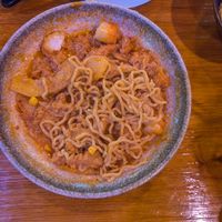 Spicy Vegan ramen (half consumed hehe) at Matsuri Izakaya on Mill in Tempe