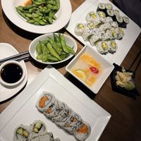 Tropical Roll, Edamame, And Yam Roll (sub steamed yam)  at Bluetail Sushi - Commerce in Kelowna