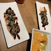 Veggie sunomono, Spinach Gomae  at Bluetail Sushi - Commerce in Kelowna