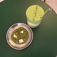 Coconut cloud matcha
Matcha & white chocolate cookie at Hale Matcha in Lisbon