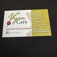 Their card   at The Vegan Cafe in Lockport