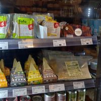 tofu and vegan cheese available in the shop at Zdravica & Kavica - Martinovka in Zagreb