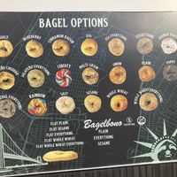 Wall menu  at Liberty Bagels Grand Central in New York City