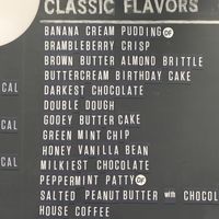 Menu  at Jeni's Splendid Ice Creams in Atlanta