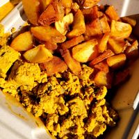 Tofu scramble and Cajun potatoes at The Little Grill in Harrisonburg