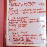 Menu du jour at Croustille in Toulouse