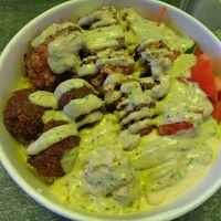 Vegan Feast bowl as opened at Bezoria - N Olmsted in North Olmsted