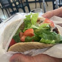 Felafel Wrap. Vegan-ready per the owner at Hummus Cafe in Seattle