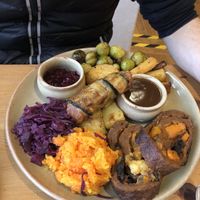 Christmas stuffed “turkey" at Waterside Cafe in Kendal