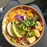 Peanut butter noodles at Waterside Cafe in Kendal