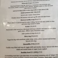 Menu at Waterside Cafe in Kendal