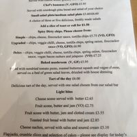 Menu at Waterside Cafe in Kendal